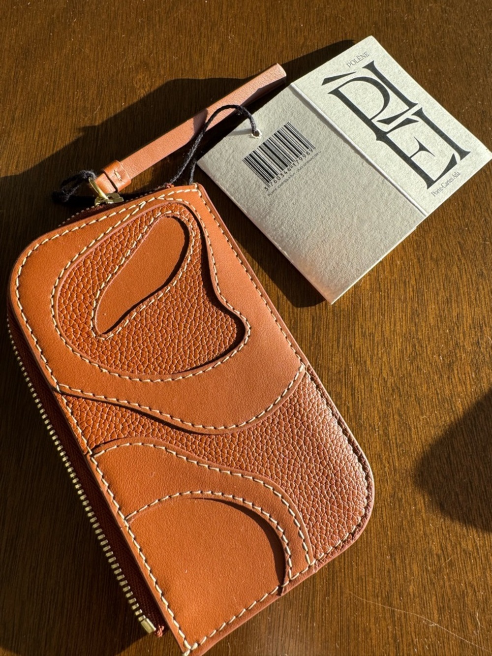 PoleneCard Holder in Tan and Brown